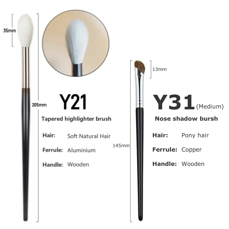 Tapered Highlighter Makeup Brushes Natural Goat Hair High Quality Face Blender Contour Make Up Brush Tools — image 18