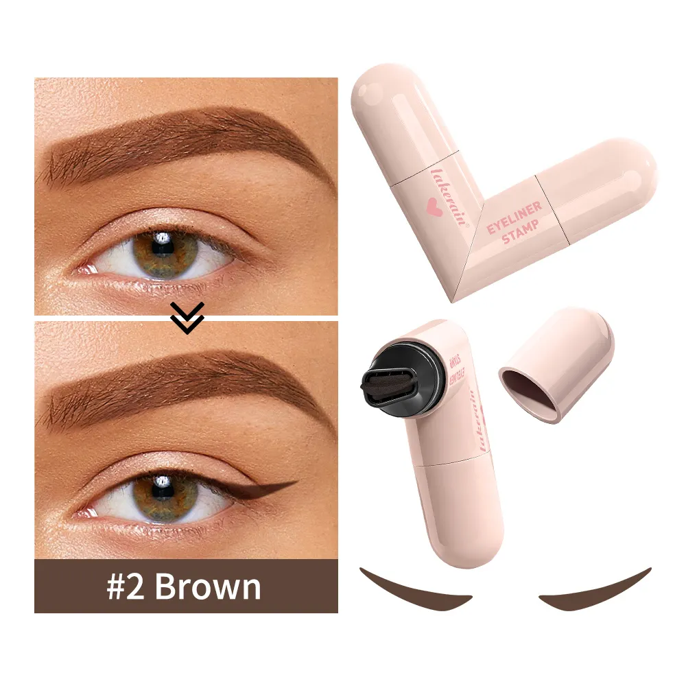 Lakerain Eyeliner timbre motif coeur doublure de précision couleur longue durée Portable Eye Liner essentiel pour les débutants en maquillage — image 3
