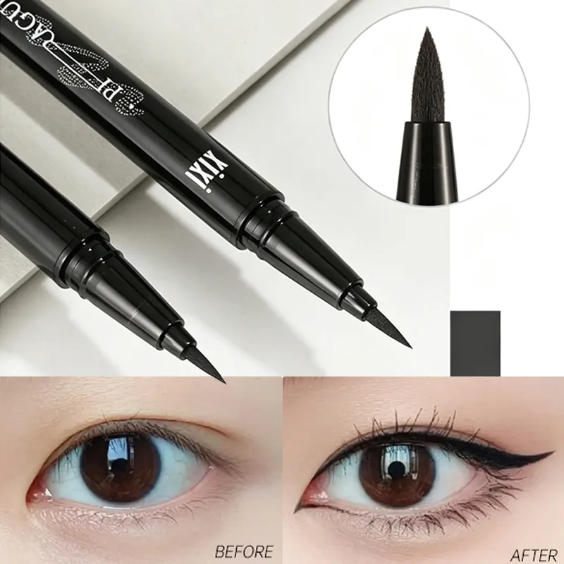 2 kolory makijaż oczu eyeliner w płynie długotrwały wodoodporny i nie blaknący narzędzia do makijażu szybkoschnący eyeliner bez efektu halo — image 1