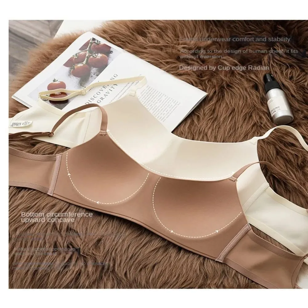 Blød komfort Trådløs BH Tynd Skål Åndbart stof Sømløs BH Elastisk materiale Elastisk Tube Top BH'er Lingeri Skønhed — image 3