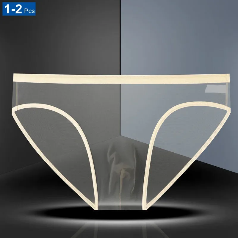 1-2 Buah Celana Dalam Pria Celana Dalam Ultratipis Transparan Mulus Celana Dalam Pria Seksi Jaring Bersirkulasi Celana Dalam Elastis Celana Pendek Celana Dalam — image 3