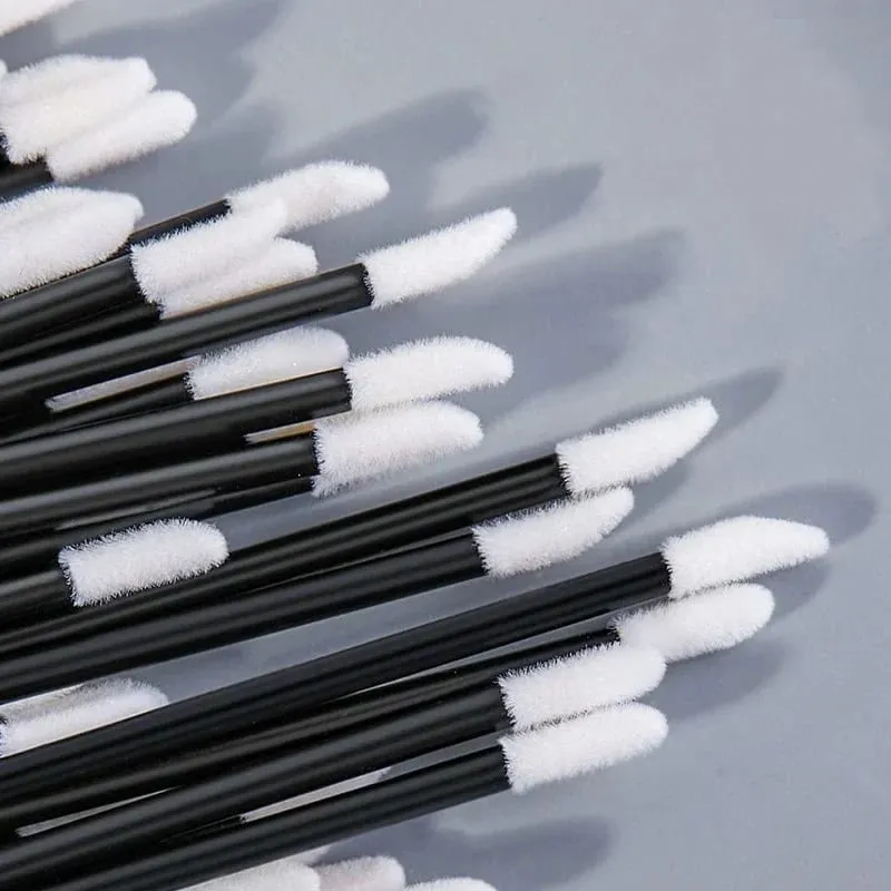 50 Pz Usa E Getta Pennello Per Labbra Trucchi Per Ciglia Microbrush Lash Extension Mascara Applicatore Rossetto Bacchette Set Strumenti di Trucco Cosmetico — image 3