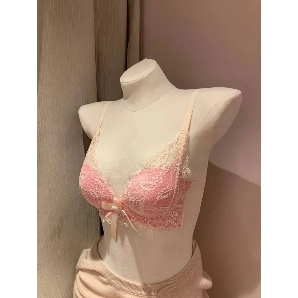 ร้อนขายไร้สายลูกไม้ Bra ผู้หญิงหน้าอกขนาดเล็กหนา Push Up Lift Anti Sag ด้านข้างสนับสนุนเซ็กซี่ชุดชั้นใน 32-38 AB — image 3
