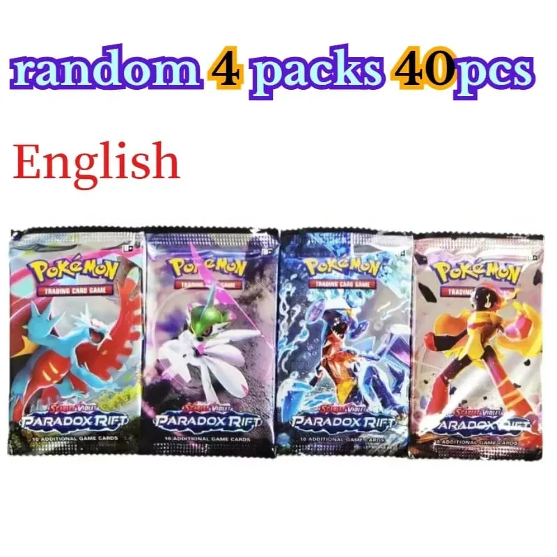 fun 40 Pieces Pokemon Card Pack 4 Sets Sun Moon Violet 151 English Trading Cards Collectible Toys Halloween Gift Fantasy Sci Fi — image 15