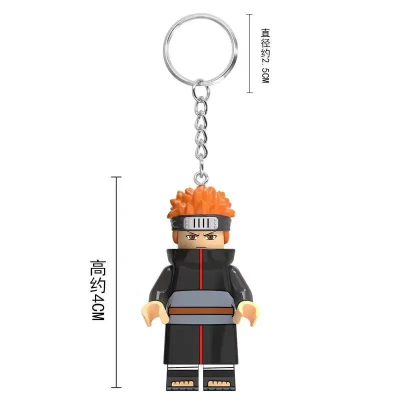 6style vacker handgjord 3D tecknad Naruto anime kringutrustning nyckelring söt mini rörlig figurer Huvuden Montering nyckelring present — image 6