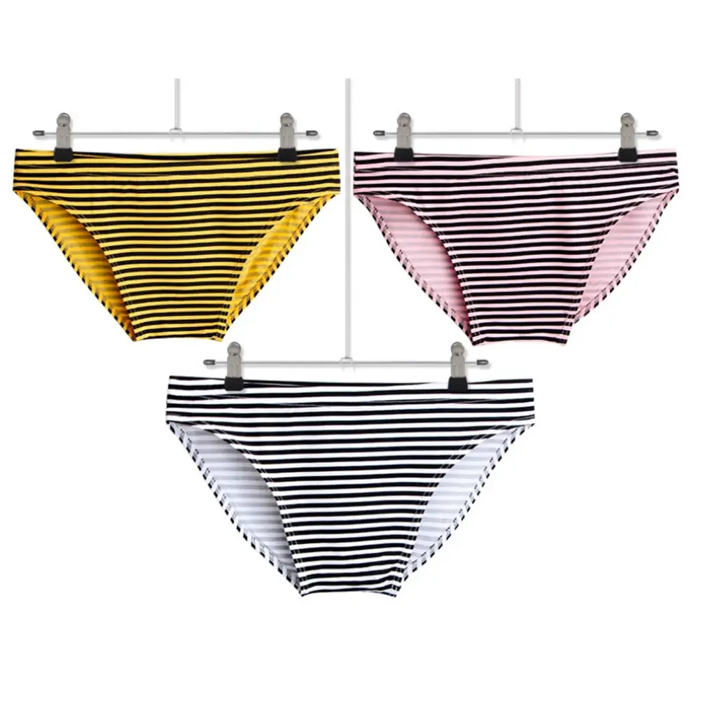 Men Stripe Briefs High Stretchy Soft No Pouch Narrow Side Sissy Underwear Pantie Breathable Daily Wear Triangle Panties — image 7