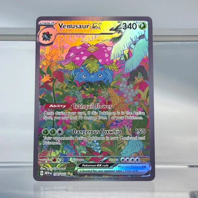 Koleksi Perdagangan Permainan Holografik Kad Proksi PTCG Charmander (SV) Pikachu Flareon EX Kad Foil PKM Tunggal Venusaur EX