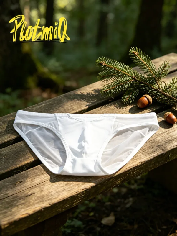 1PCS Lelaki Seluar Dalam Bikini Sheer Disambung Rekaan Panel Jala Hitam Bahan Anjal Lembut Seluar Dalam Lelaki Kontur 3D — image 5