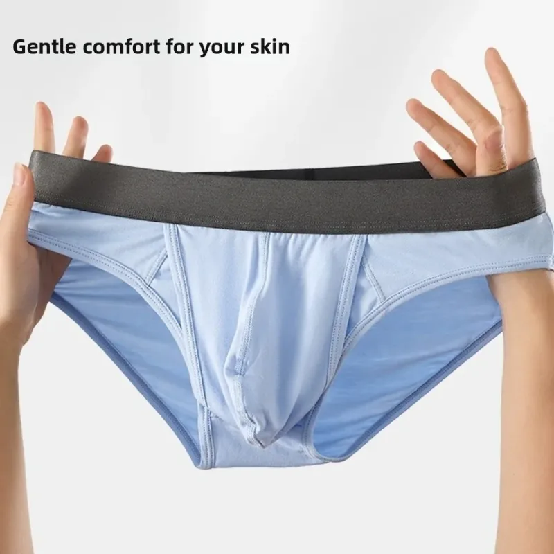 Bamboevezel Zomer Dunne Slips Mannen Dunne Onderbroek Splicing Mannen Vooropening Slipje Ademend Lingerie Naadloos Ondergoed — image 16