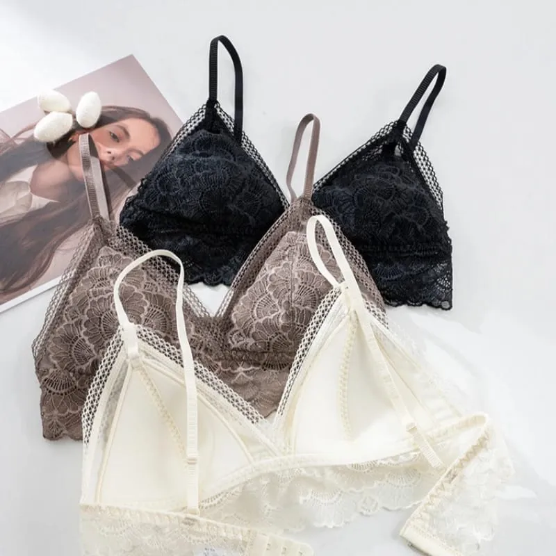 Birdtree Bra Sutra Asli Set Singkat Pakaian Dalam Cup Segitiga Wanita Set Elegan Renda Singkat Pinggang Rendah 2026 Musim Semi Baru A61815JF — image 5