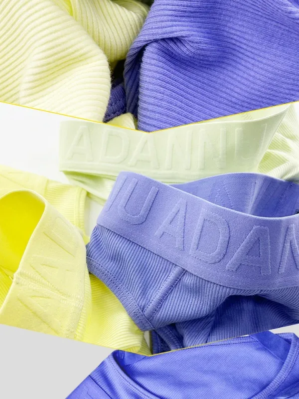 1PCS สีทึบ Ribbed กางเกงในชาย ADANNU นูนโลโก้ยืดหยุ่นเอวยืด Comfort Daily บิกินี่กางเกง AD759 — image 7