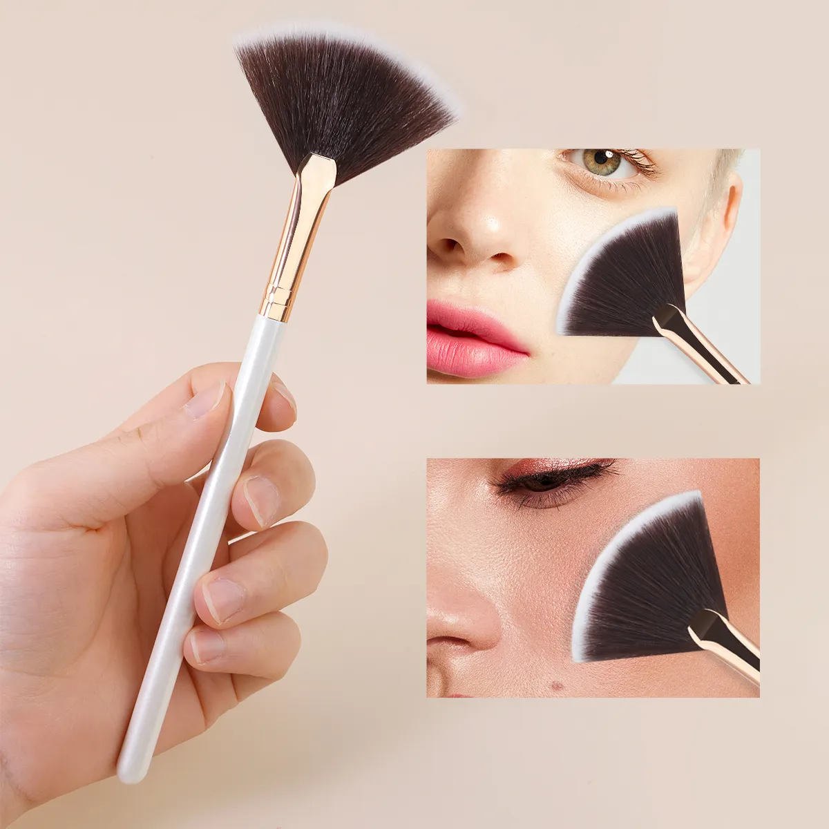 1/5/10 stücke Fan Form Gesichtsmaske Pinsel Multifunktionale Make-Up Pinsel Frauen Gesichts Körper Schönheit Make-Up-Tools Pinsel — image 5