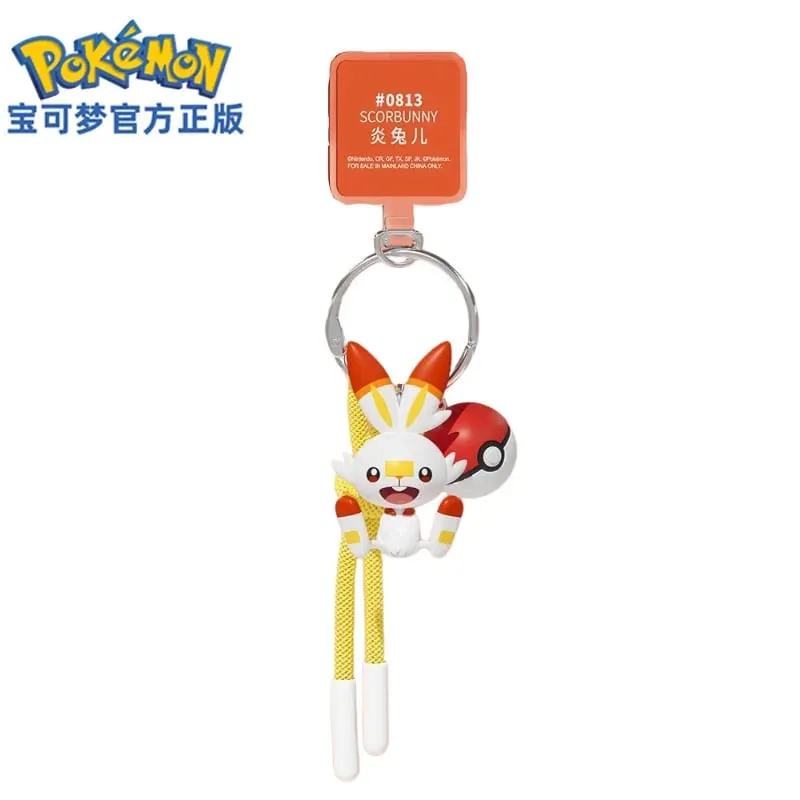 Genuine Pokemon Scorbunny Keychain Grookey Riolu Sobble Wobbuffet Cubone Anime Action Figure Toy Keyring Fragrance Pendant Gift — image 8
