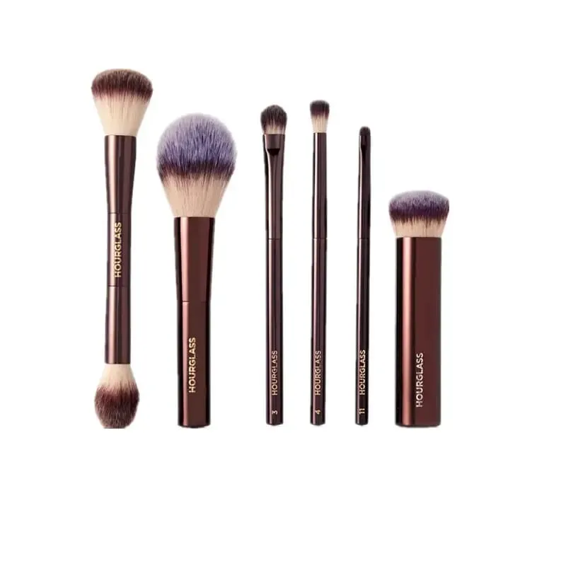 1pc Hourglass Powder Contour Berus solek Pemerah Pipi Bedak Berus solek pemegang logam Concealer Bronzer high end dengan kotak — image 1