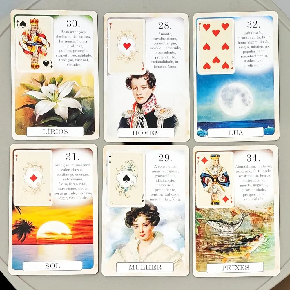 Classique Lenormand-dæk - 37 spådomskort i vintagestil - Klassisk portugisisk udgave Dobbeltpræget karton 9*6 cm — image 5