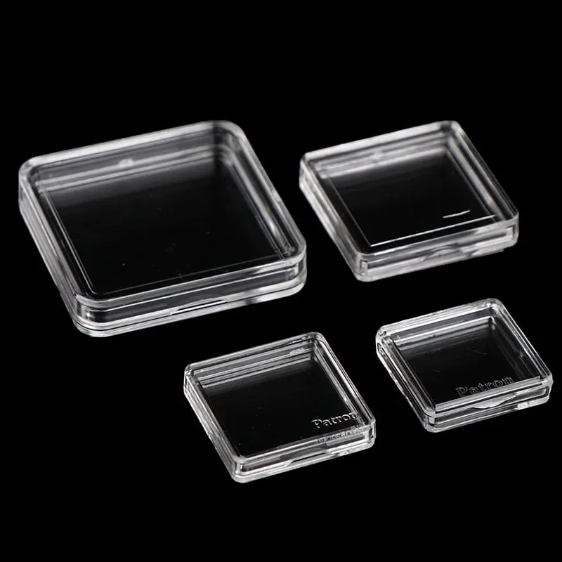 Z. 10PCS Square Clear Plastic Protector Containers Case For Token Board Game Holder Boxes Cards Collection — image 2
