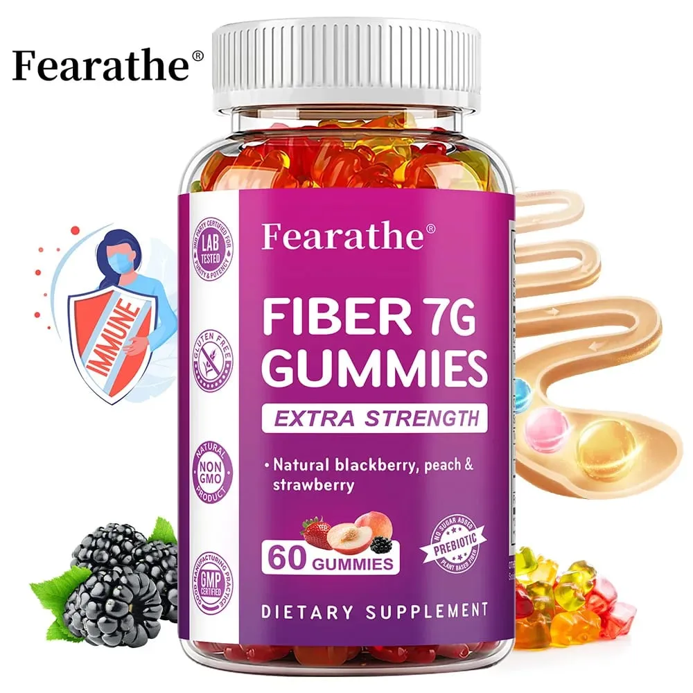 Caramelle Gommose con Fibra Prebiotica per Adulti - Fibra 7G Extra Forte - Zero Zuccheri Aggiunti - Supporto per la Salute Digestiva e la Regolarità — image 1