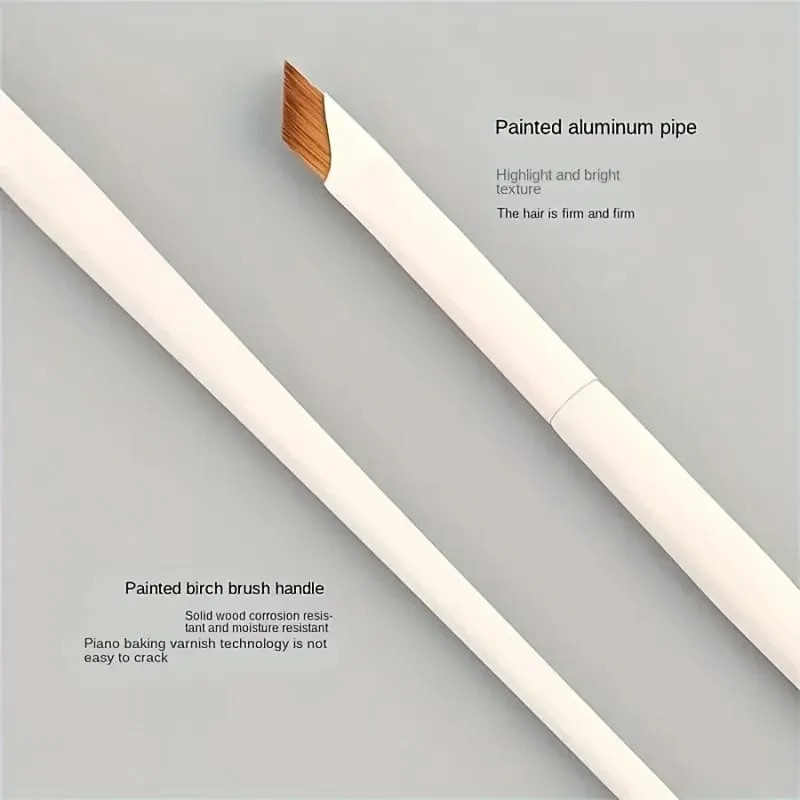 1-teiliges weißes Porzellan-Präzisionswinkel-Eyelinerstift- und Augenbrauenpinsel-Set – Nylonpinsel, geeignet für alle Hauttypen — image 4