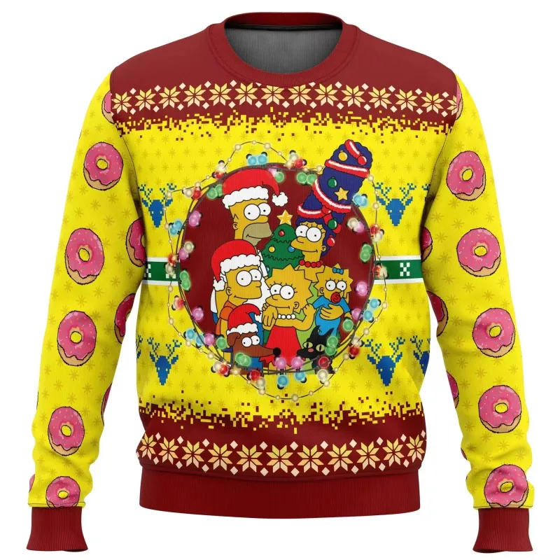 outono e inverno de volta ao futuro suéteres feios de Natal, camisas de anime de desenho animado para homens e mulheres, roupas — image 26