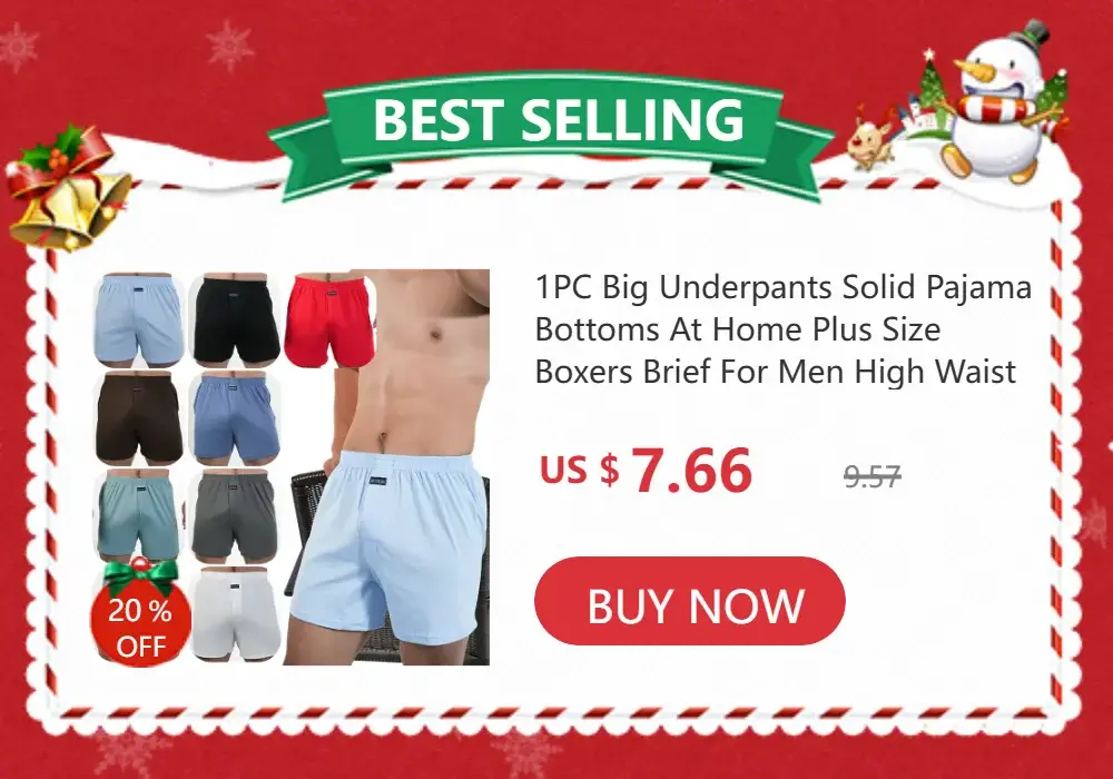 1 STÜCK Große Unterhose Solide Pyjamahose Zu Hause Plus Größe Boxershorts Für Männer Hohe Taille Allo Hosen Baumwollhosen Schlafhosen — image 9