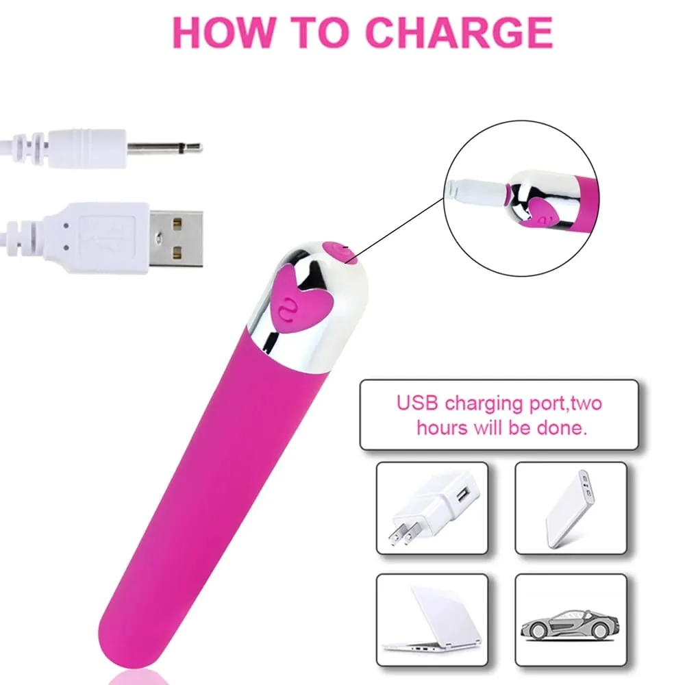 10 Speed Mini Bullet Vibrator for Women Rechargeable Wireless Vibrating Anal Bullet Clitoral Stimulator Dildo for Adult Sex Toys — image 3