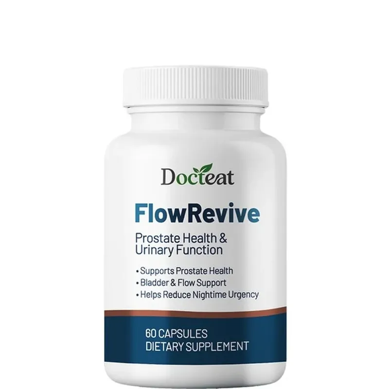 Βοτανικές κάψουλες Docteat FlowRevive Prostate Health Urinary Function με εκχύλισμα Saw Palmetto και Pygeum Bark 60 κάψουλες