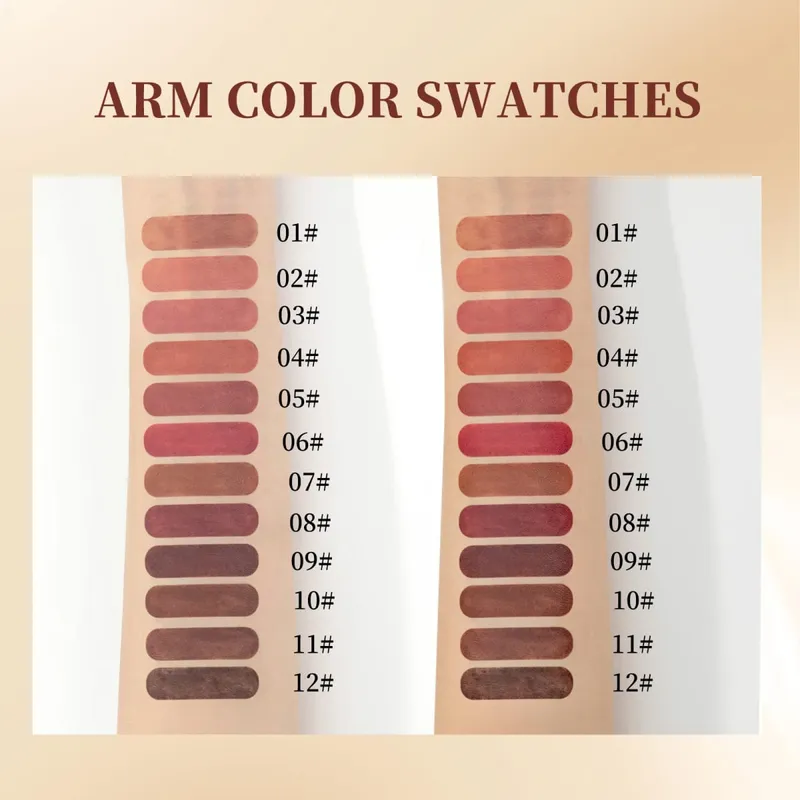 Set di penne per labbra a 12 colori che durano impermeabili resistenti al sudore facile da colorare resa cromatica senza sbiadimento set di matite per labbra cosmetici — image 5