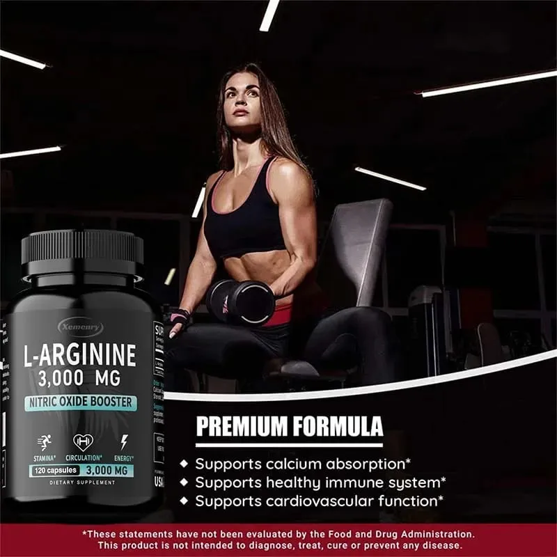 L-Arginine 3000mg - Men's Strength and Endurance Supplement To Improve Sexual Performance and Support Reproductive Health — image 4