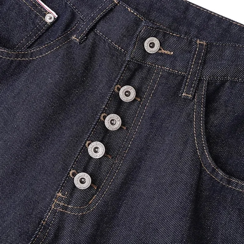 Neue Y2K Mann Hosen Vintage Denim Fünf Taste Niet Verstärkt Waschen Gerade Bootcut männer Jeans Casual Streetwear — image 4