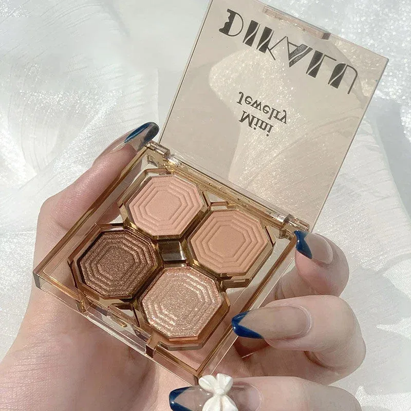 3/4 Colors Milk-Tea Eyeshadow Palette Professional Highlight Shimmer Brightening Long Lasting Eye Shadow Eye Makeup Eye Cosmetic — image 18