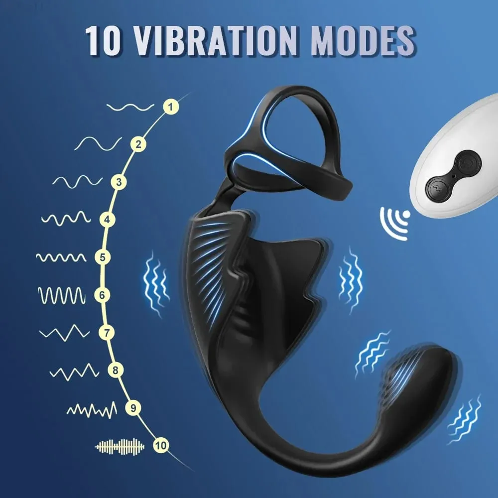 Vibrerende Butt Plug Cock Ring til Mænd Fjernbetjening Anal Vibrator Prostata Massager Gay Anal Plug Voksenvarer Sexlegetøj til mænd — image 3