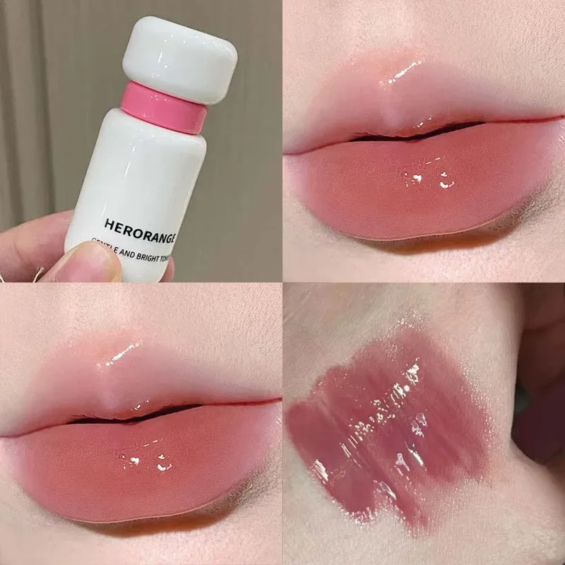 Herorange Glossy Lip Gloss Увлажняющий водянистые пухлые губы, стойкий на осень-зиму — image 12
