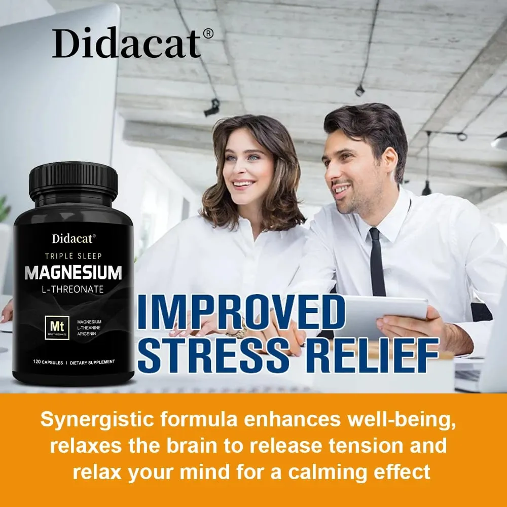 Magnesium L-threonate Capsules - Enhance Concentration Memory Promote Brain Health Improve Sleep Quality Reduces Fatigue — image 6