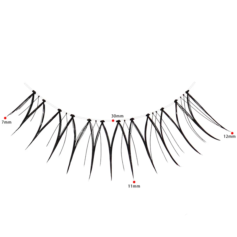 U-shaped False Eyelashes K-Pop Idol Lashes Zhang Yuanying Inspired Comic Eye Lashes Natural Wispy Lash Extension — image 3
