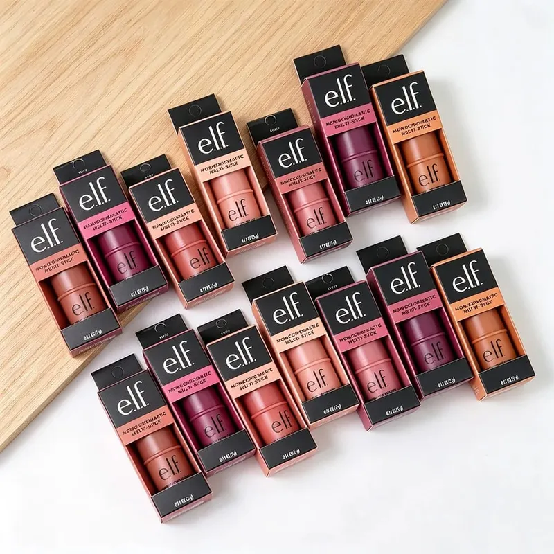 ELF Uniwersalny róż w sztyfcie „trzy w jednym” Wysoki połysk Contour Natural Nude Makeup Sztyft do makijażu ust i policzków — image 5