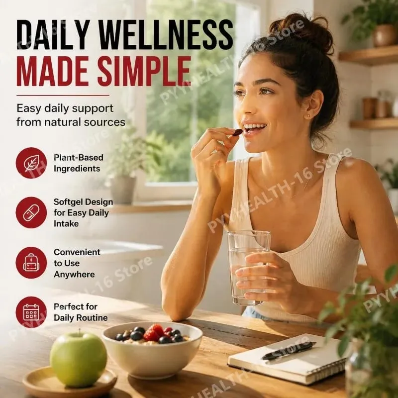 Astaxanthine Softgels 12 mg van microalgen Drievoudige sterkte antioxidant Ondersteuning voor huidveroudering Ooggezondheid 120 Softgels — image 2