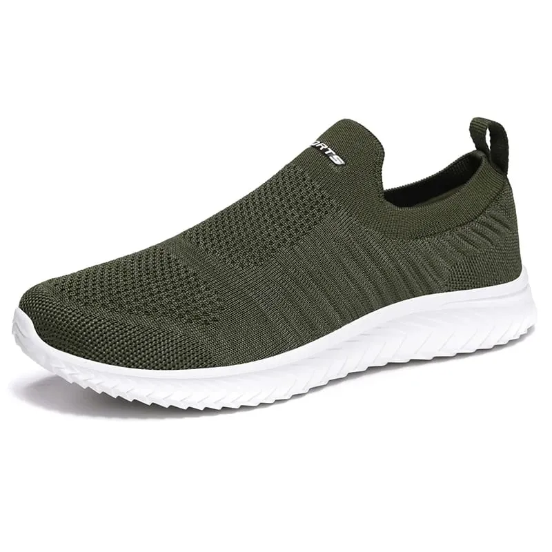 Men Vulcanize Shoes Mesh Men Shoes Lightweight Comfortable Men's Sneakers 2020 Autumn Fashion Slip On Flats Shoes Male Loafers — image 10