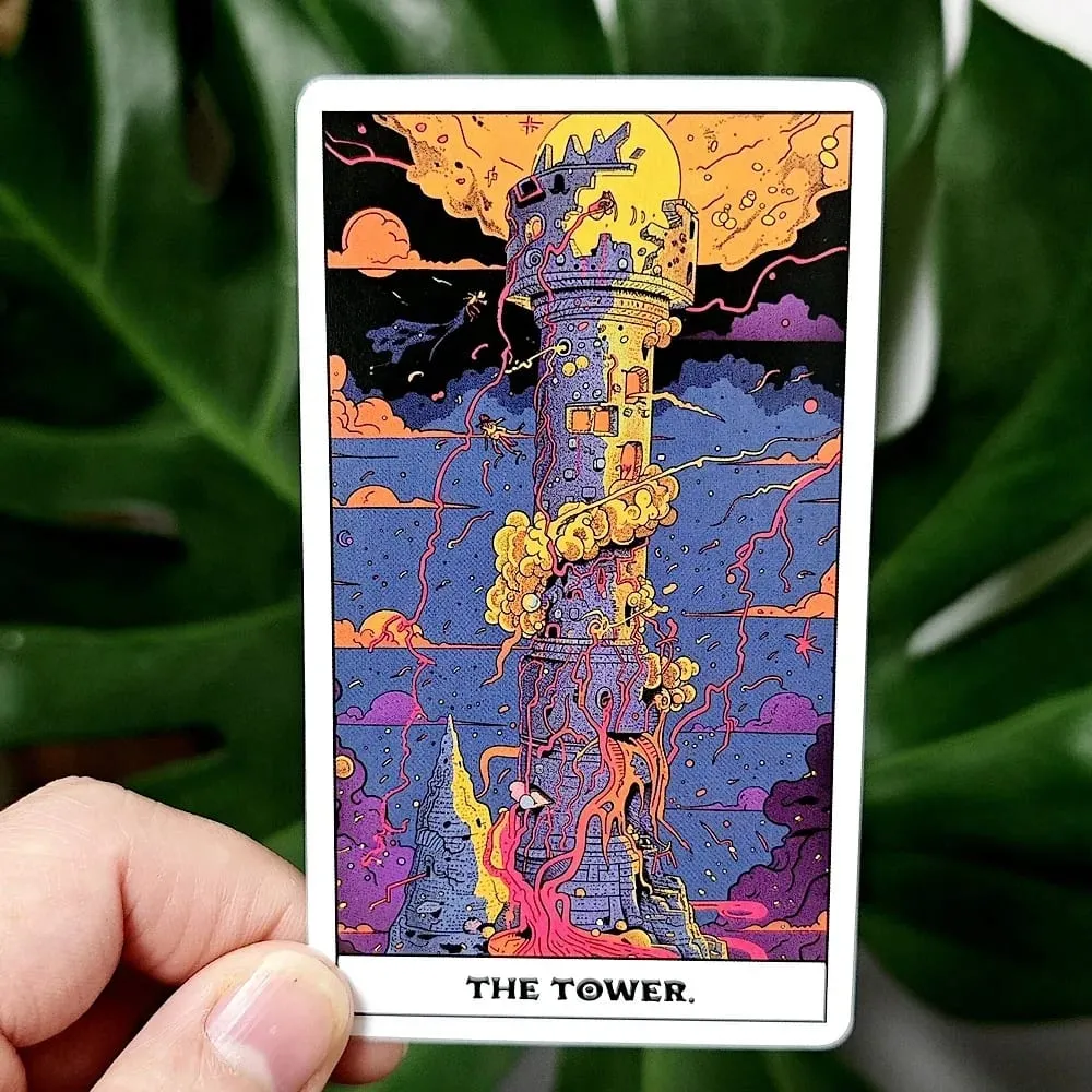Jeu de Tarot fantôme 10.3x6cm, 78 cartes de Tarot colorées basées sur le système Rider Waite — image 5