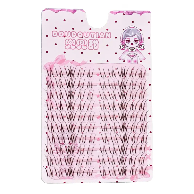 3/10 file Ciglia finte marroni dolci Natural Whispy Fluffy Air Manga Stile coreano Estensioni ciglia finte Trucco occhi perfetto — image 8