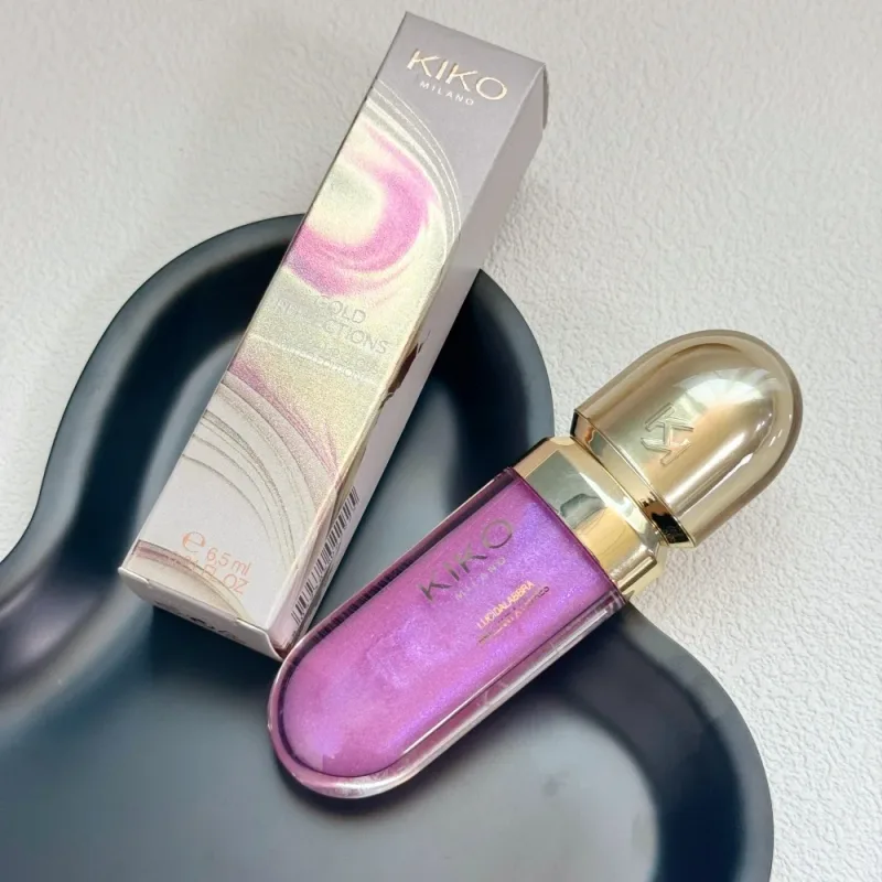 Kiko Asli 3D Cermin Lip Glaze Kalis Air Tidak Luntur dan Cawan Tidak Melekat Warna Pes Kacang Lembut Warna Mata Berkilat Halus Pesona Merah — image 12