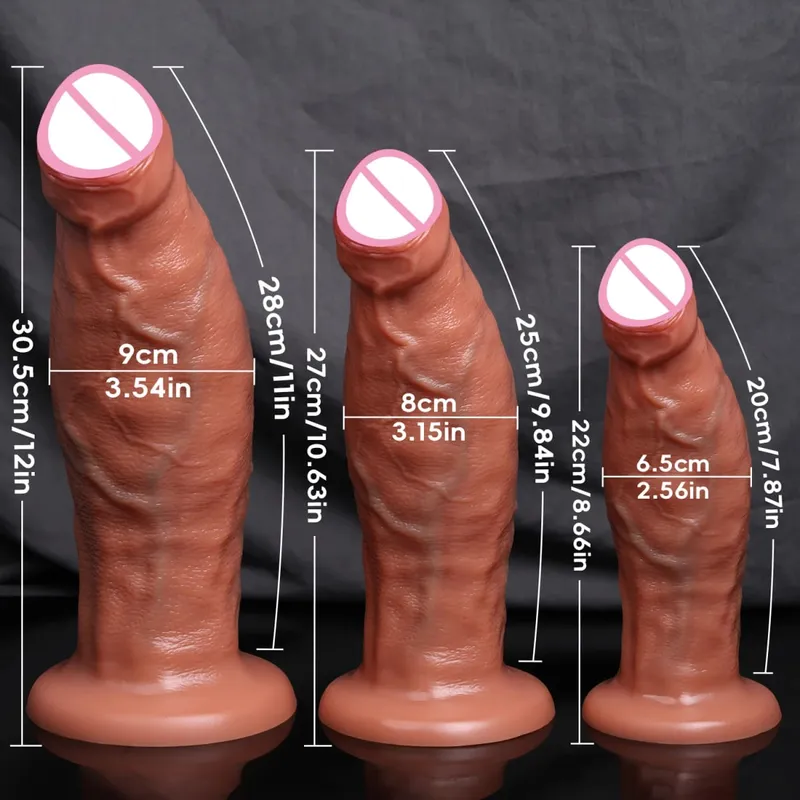 Kulup Tebal Zakar Dildo Dubur Realistik Cawan Sedutan Kuat Batang Lelaki Lelaki Melancap Perangsang Wanita Mainan Seks untuk Wanita — image 3