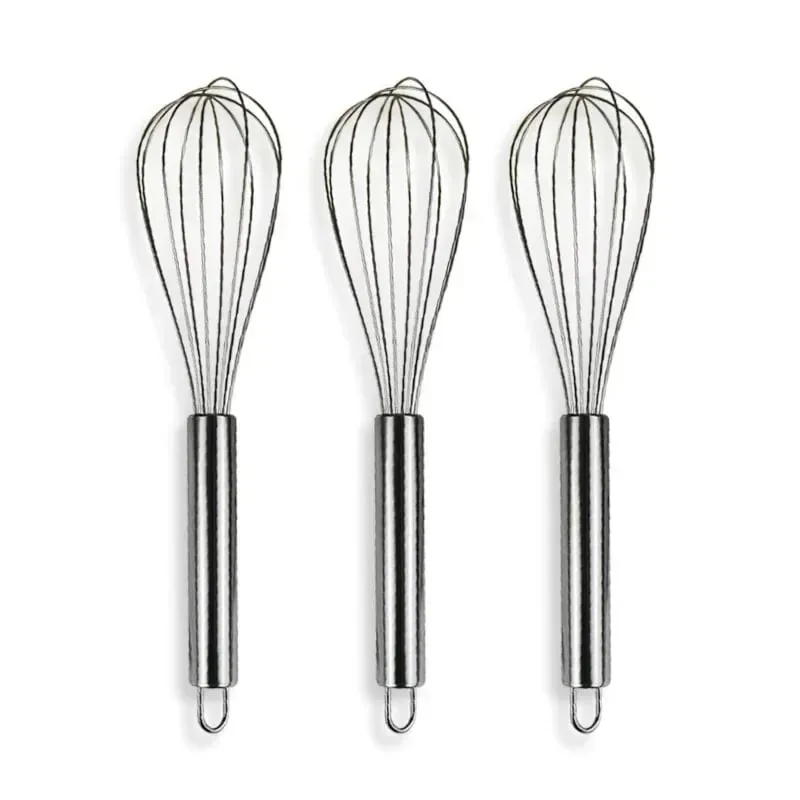 6/8/10/12inch Stainless Steel Egg Stirring Balloon Whisk Manual Egg Beater Mixer Kitchen Baking Utensil Cream Butter Whisk — image 3