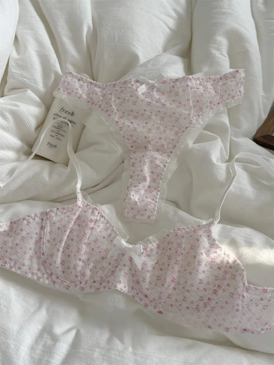 Seluar dalam sulaman mesh nipis bernafas sokongan atas payudara besar menunjukkan set bra kecil wanita push up pakaian dalam — image 3