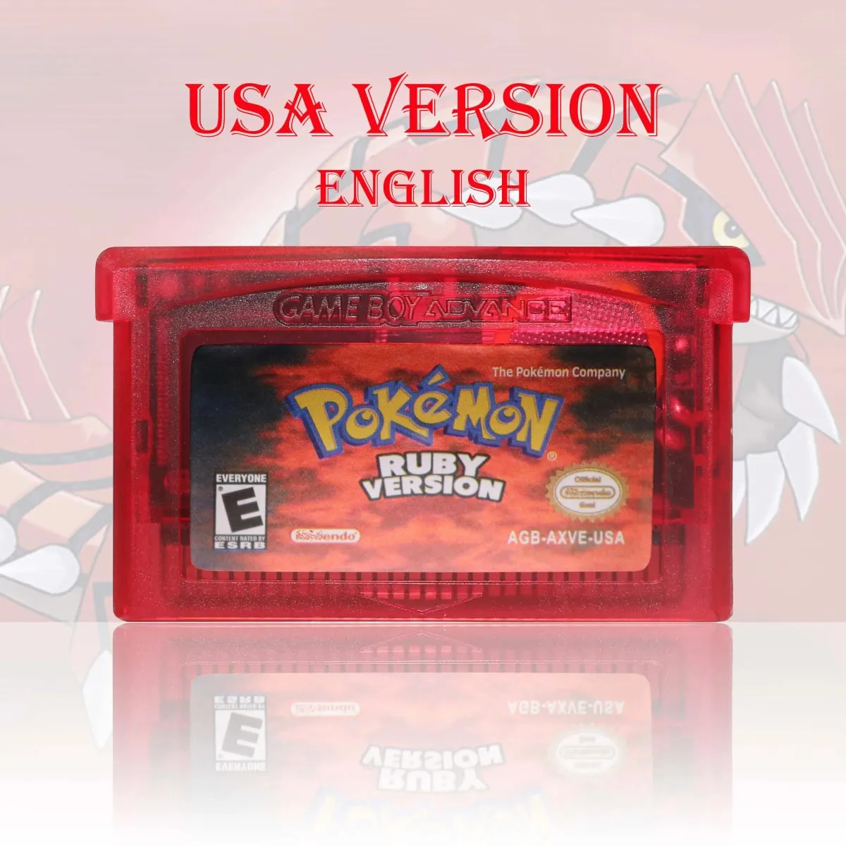 GBC/GBA Versione USA Pokemon Blu/Cristallo/Smeraldo/Rosso Fuoco/Verde Foglia Cartuccia di Gioco Scheda per videogiochi di Alta Qualità con Batteria