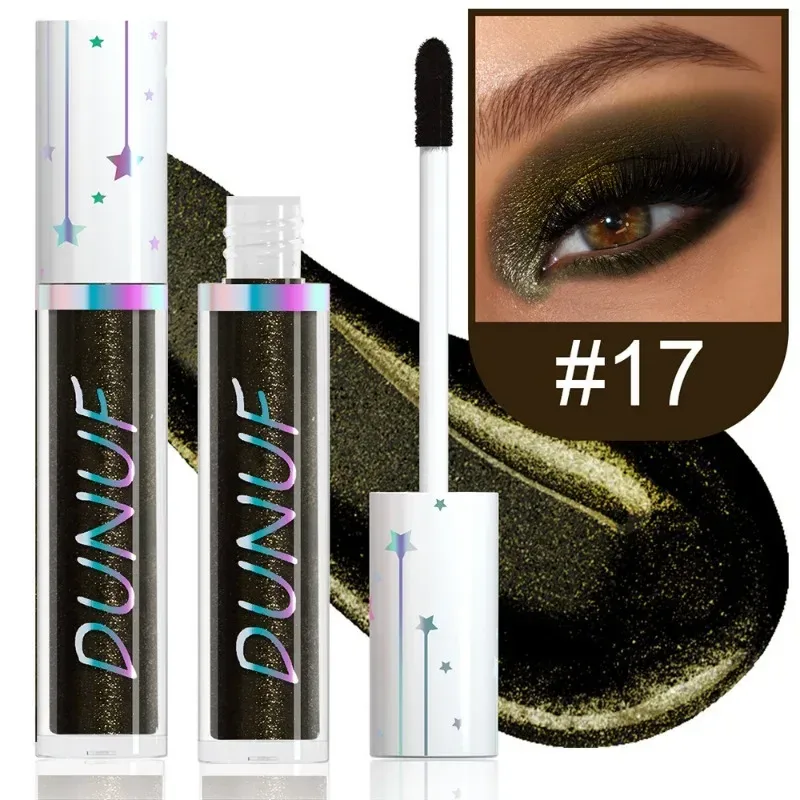 24 Farben Lidschatten-Stick, flüssiger Eyeliner, metallische Farbe, grün, Perlglanz, Glitzer, Lidschatten, wasserfest, Hochglanz-Make-up-Pigment — image 26