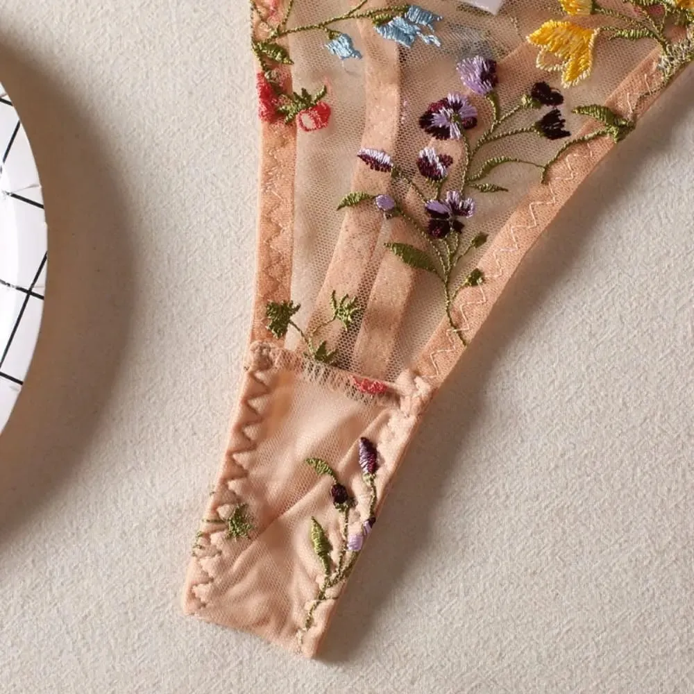 Vielseitiges transparentes Dessous-Set, ultradünn, elegantes Höschen-BH-Set, Push-Up-BH-Anzug für Damen — image 2