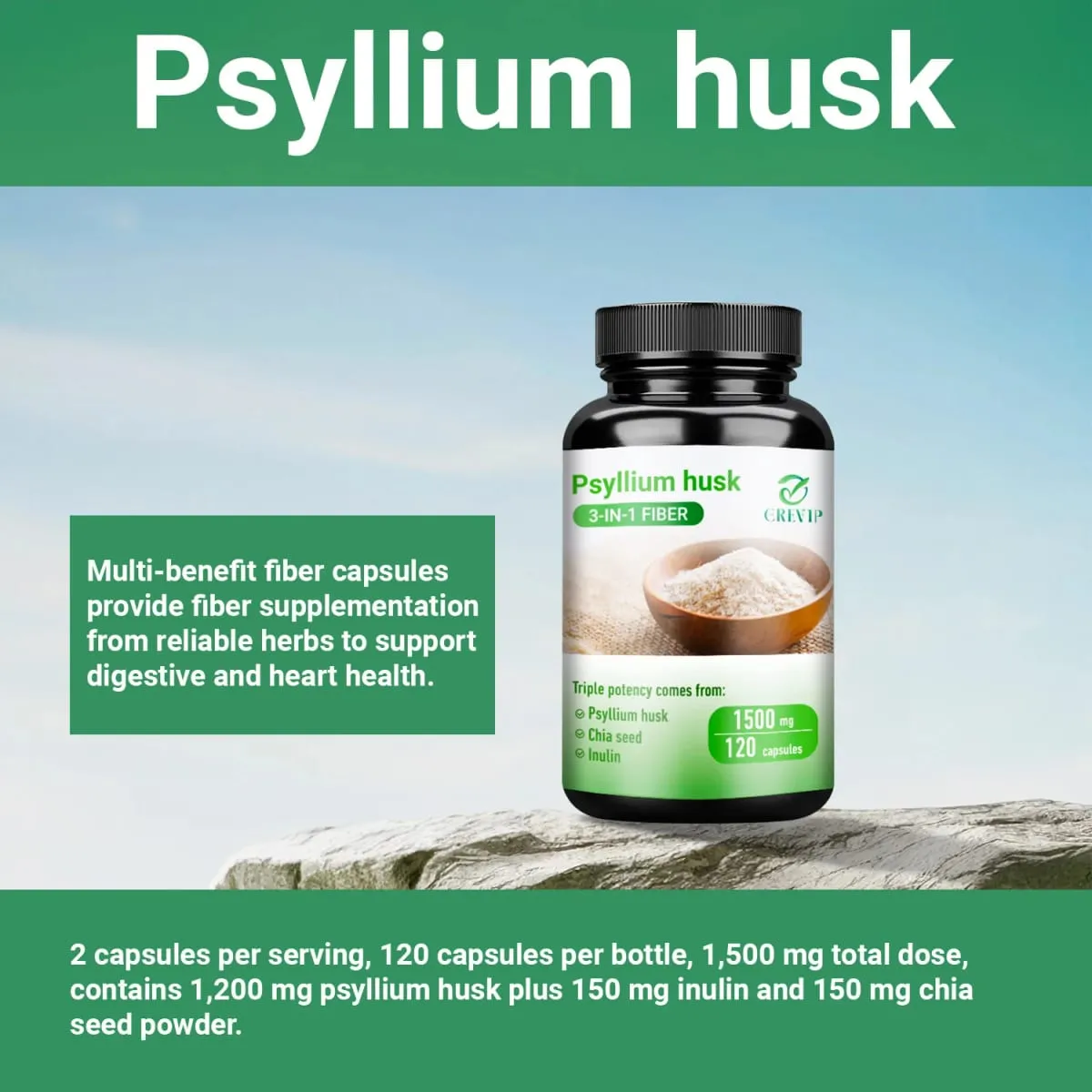 Psyllium Husk - Good for Intestinal Health Improve Digestion and Reduce Bloating Improve Metabolism - Natural Soluble Fiber — image 5