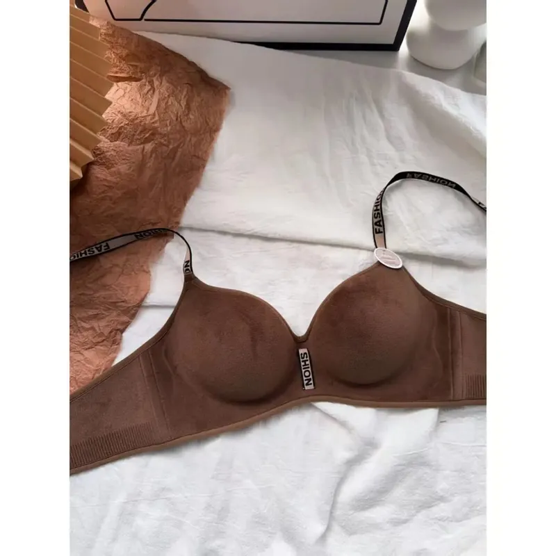 หนา 5 ซม. Push-Up Bra - เต้านมเล็กรวบรวม Anti-Sagging นุ่มหน้าอกแบนชุดชั้นในพิเศษไม่มีแหวนเหล็ก