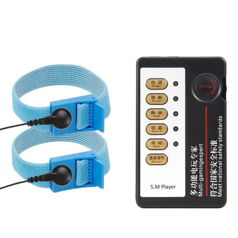 Fibres conductrices de choc électrique, anneau de pénis, extension de thérapie, Massage e-stim, Kit de produits sexuels BDSM Gay pour hommes, Masturbation — image 16