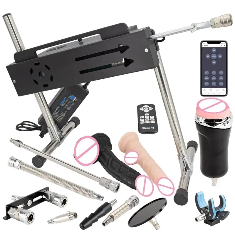 Yapay Penis Ekleri ile 200W Süper Güçlü İnme 1-15cm Otomatik Mastürbasyon Makinesi Destek Üç Kontrolör Seks Makineleri — image 15